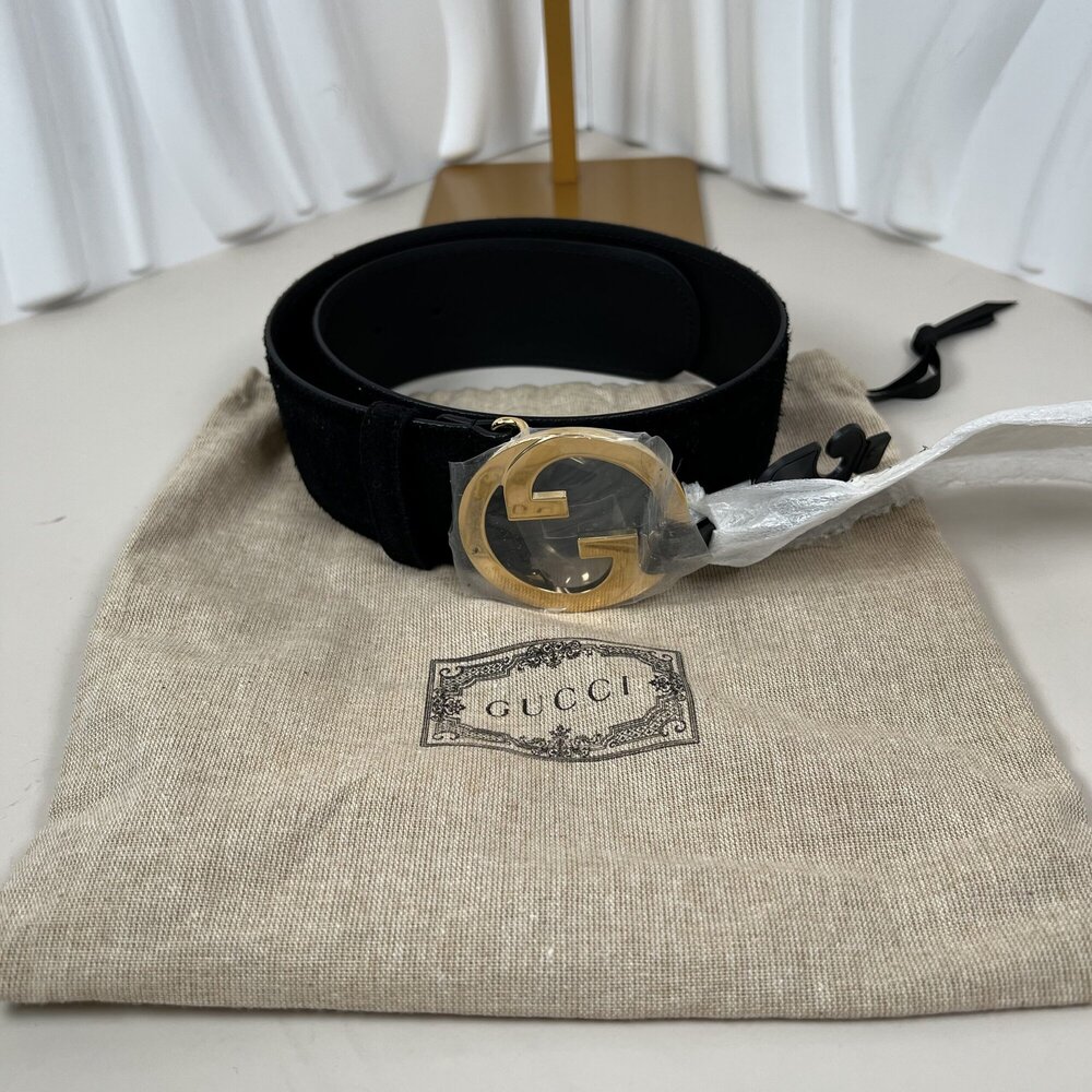 Gucci Suede Cudu Women's Belt size 60 / Width 50 mm NWT